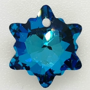 14mm Ice Flower Pendants Bermuda Blue